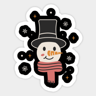 Happy snowman winter Sticker